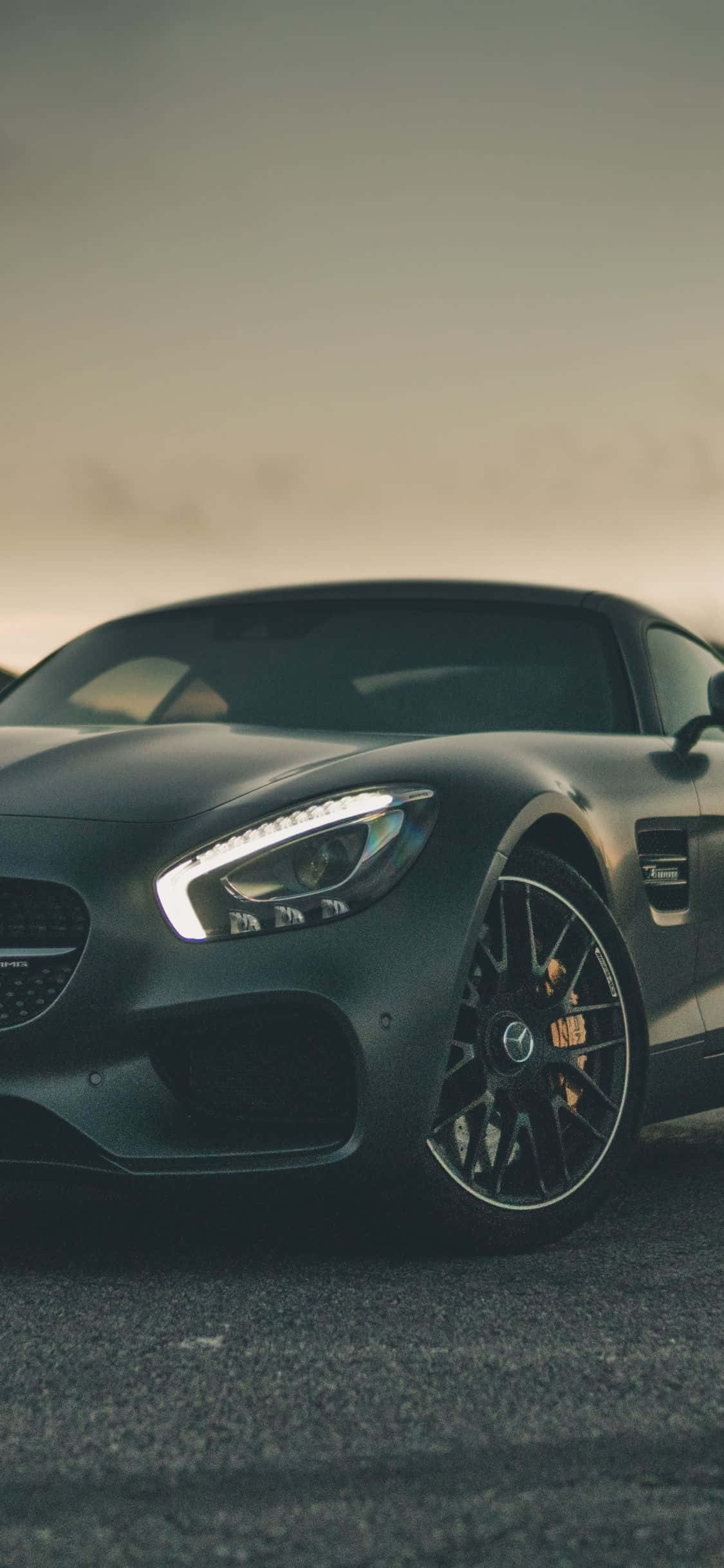 Matte Svart iPhone Xs Mercedes Amg Bakgrunn Bakgrunner