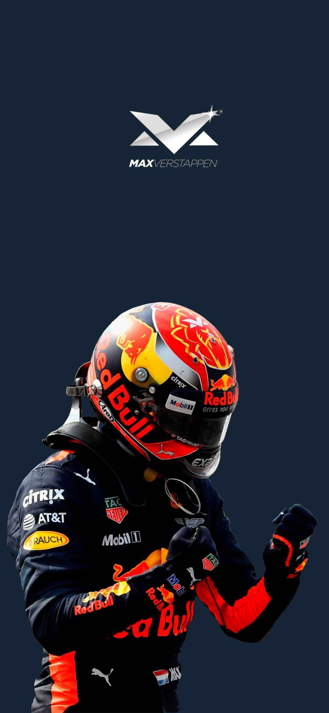 Max Verstappen i sin Red Bull Racing-drakt Bakgrunner