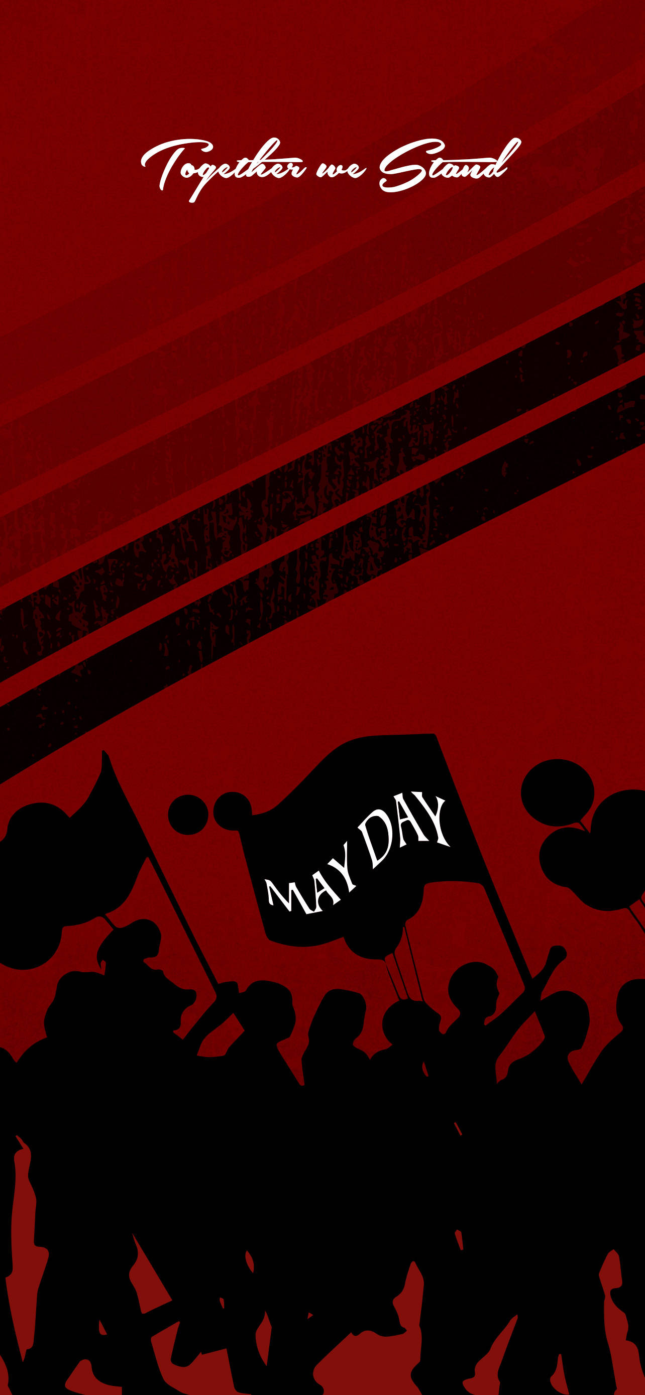 May Day Black And Red Bakgrunner