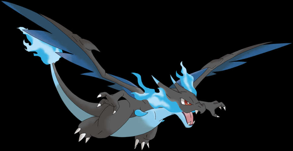 Mega Charizard X flyr Bakgrunner