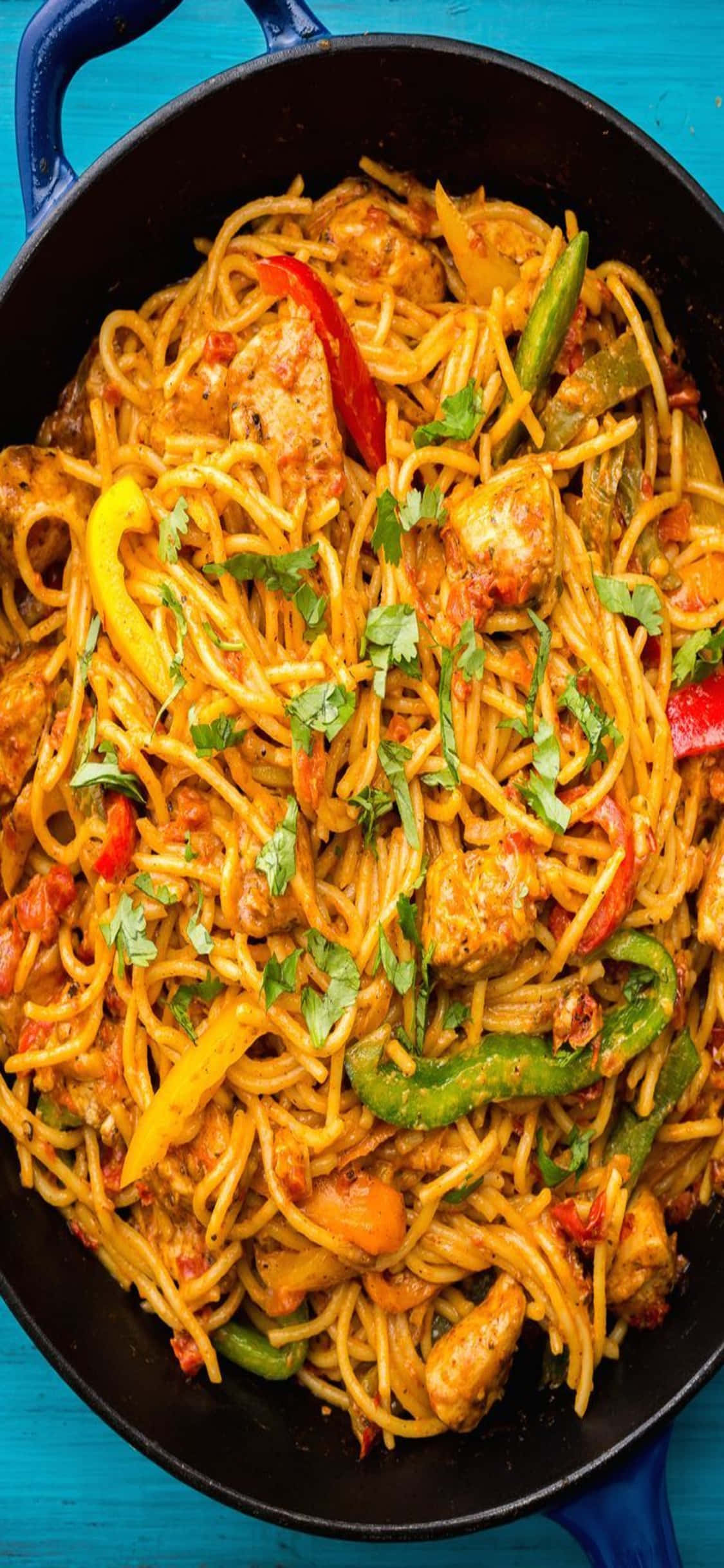 Meksikansk Kyllingpasta iPhone X Pasta Bakgrunn Bakgrunner