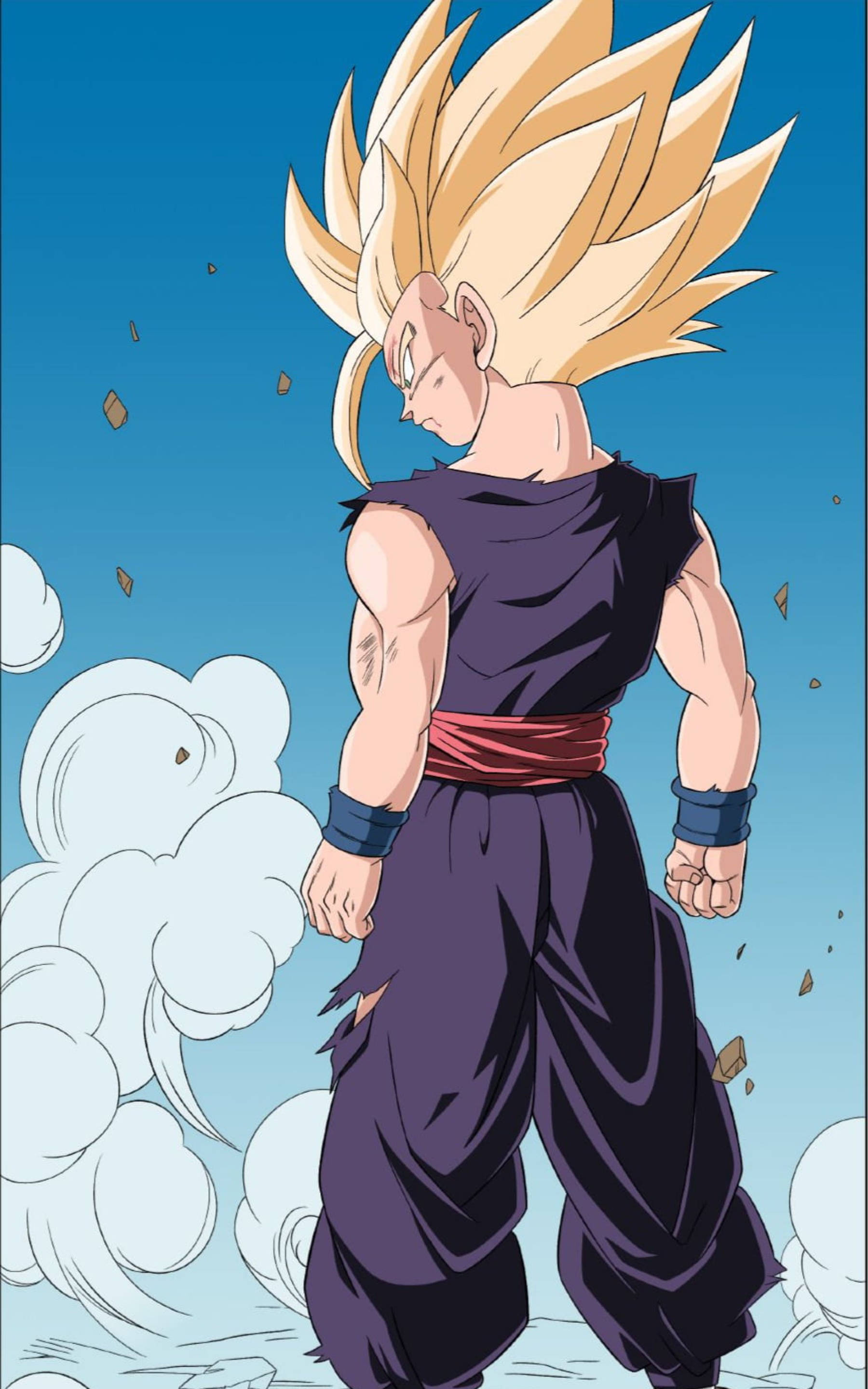 Mektige Gohan i Super Saiyan 2 Bakgrunner