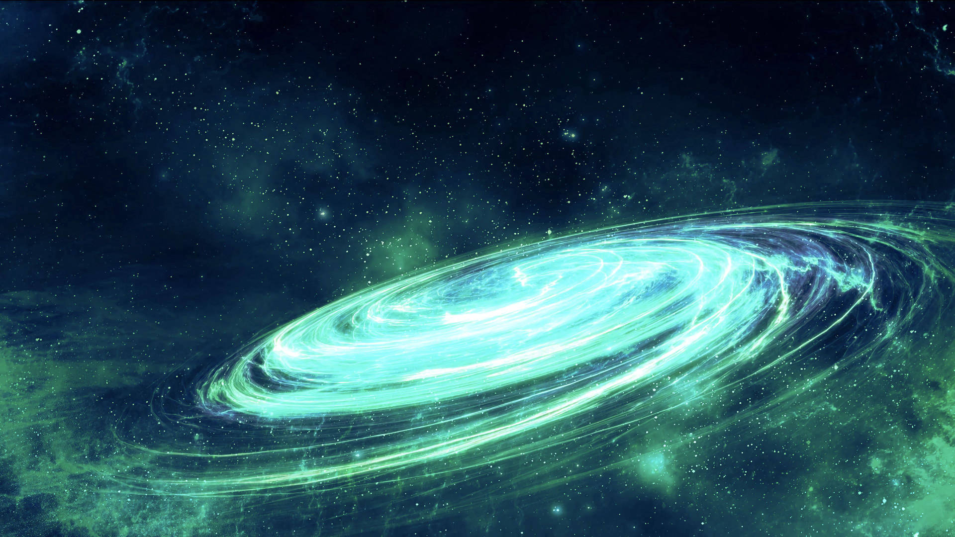 Glødende spiral Melkeveigalaksen skrivebordsbakgrunn — Skrivebords-GIF Bakgrunner