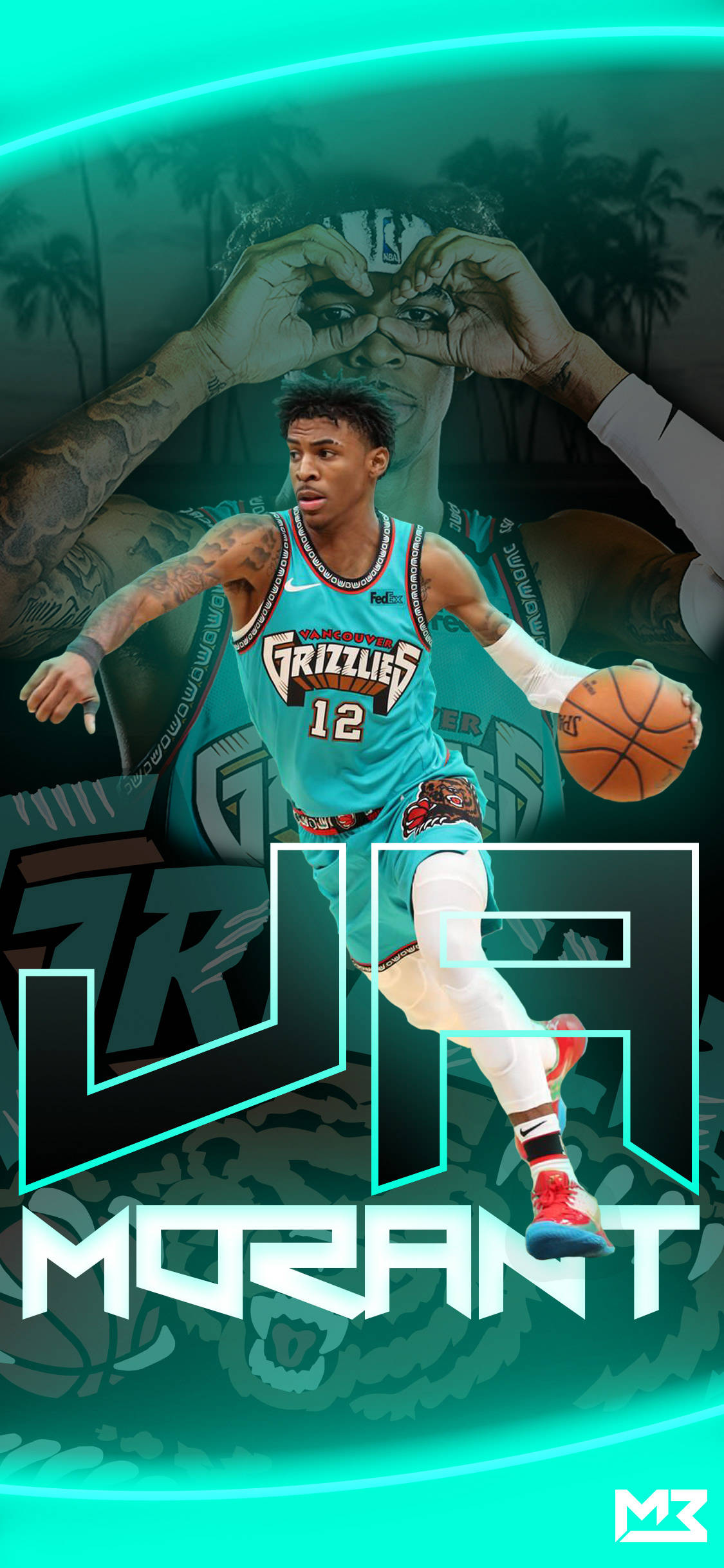 Memphis Grizzlies Ja Morant Plakat Bakgrunner