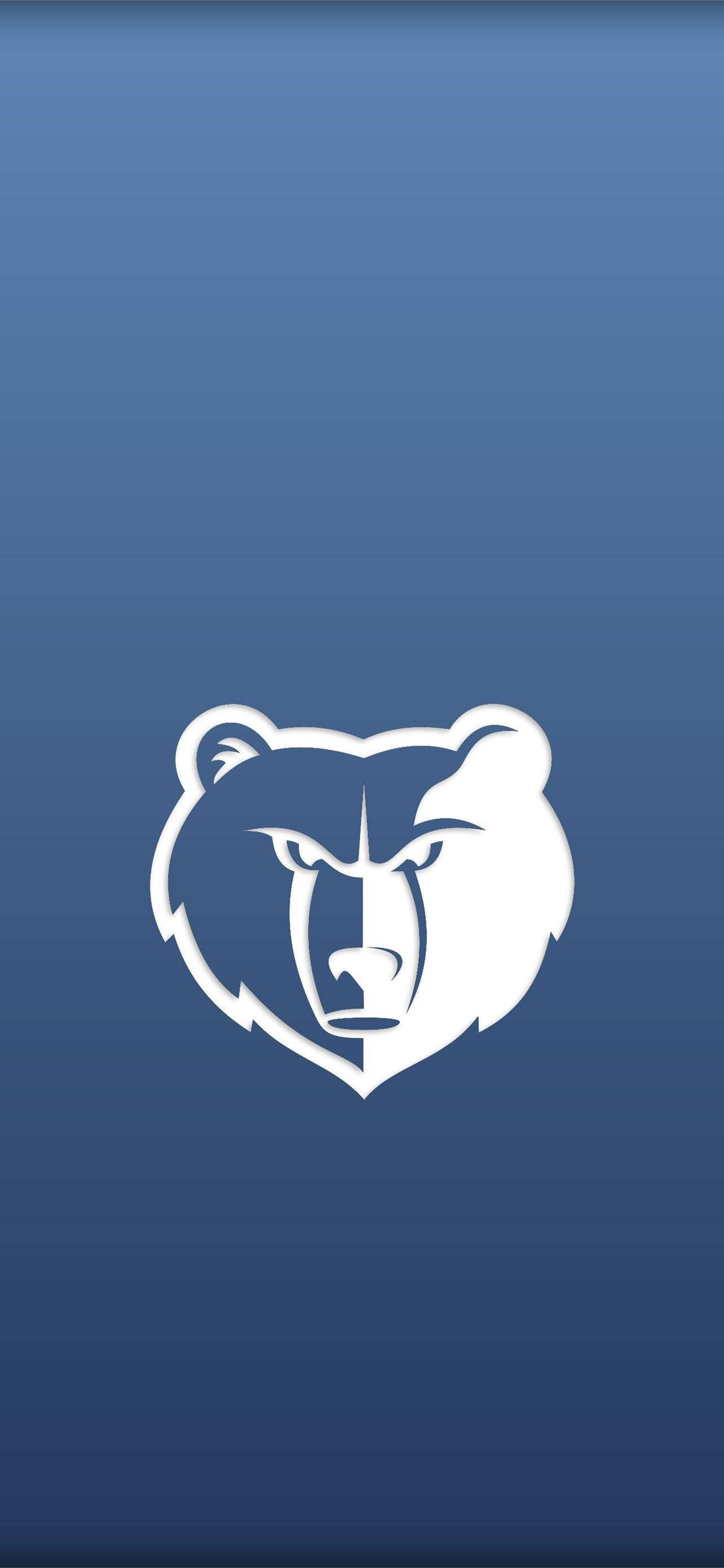 Memphis Grizzlies Hvit Logo Bakgrunner