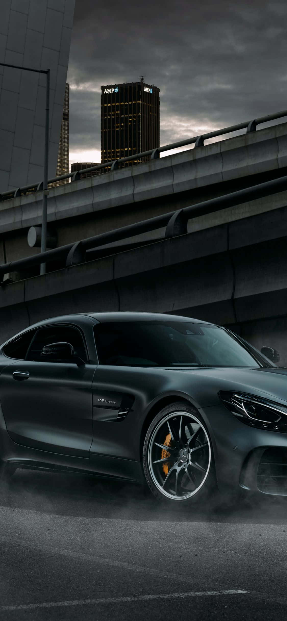 Mercedes Amg Bakgrunn Bro Himmel Bakgrunner