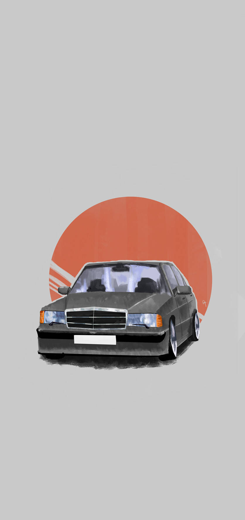 Mercedes iPhone X minimalistisk kunst Bakgrunner