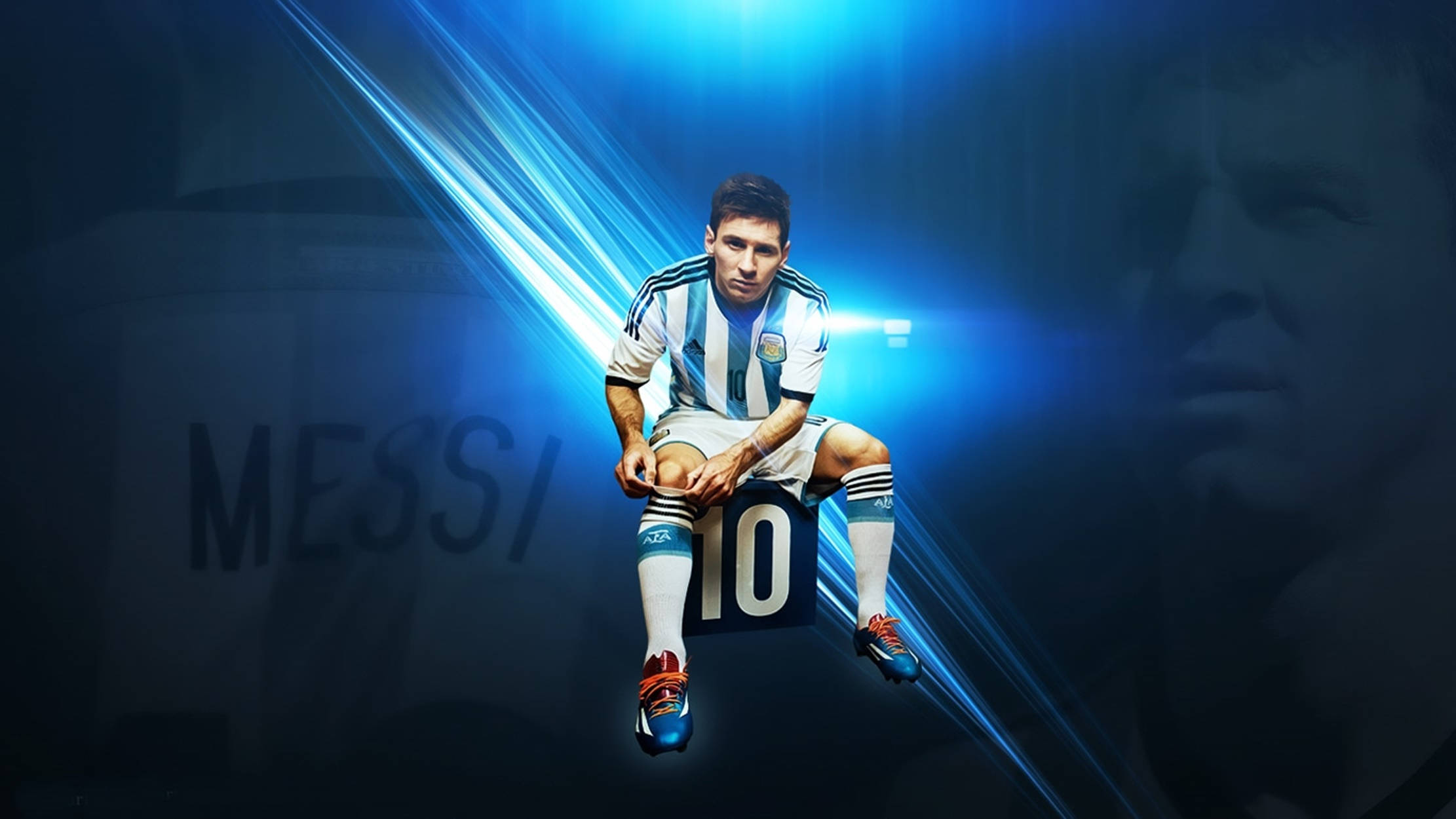 Messi Argentina Fotballstjerne Bakgrunner