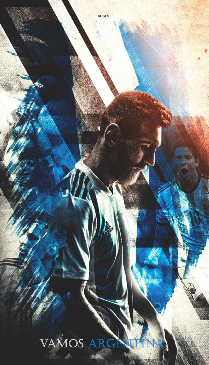 Messi Argentina Vamos Plakat Bakgrunner