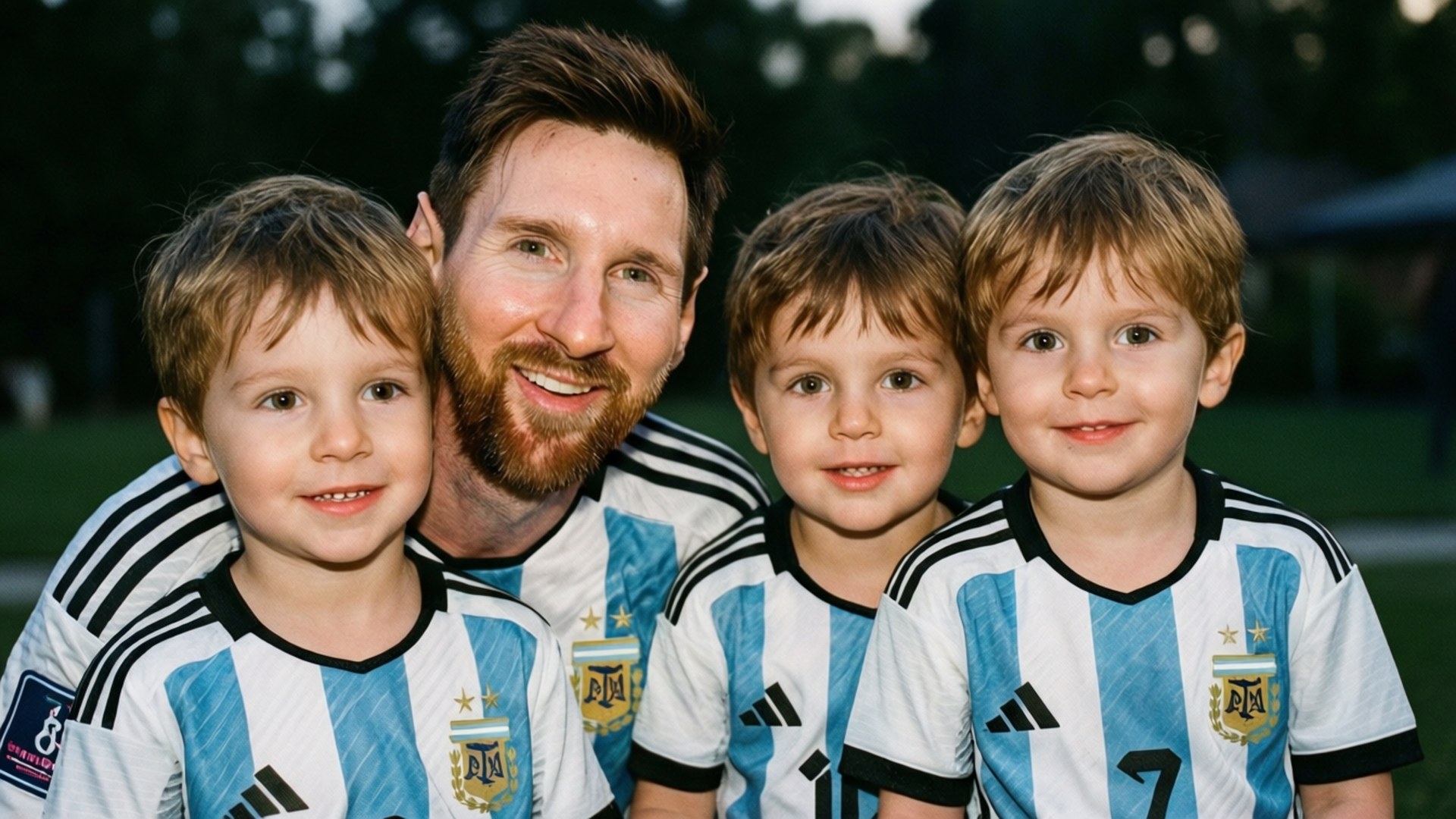 Messi familieportrett Bakgrunner