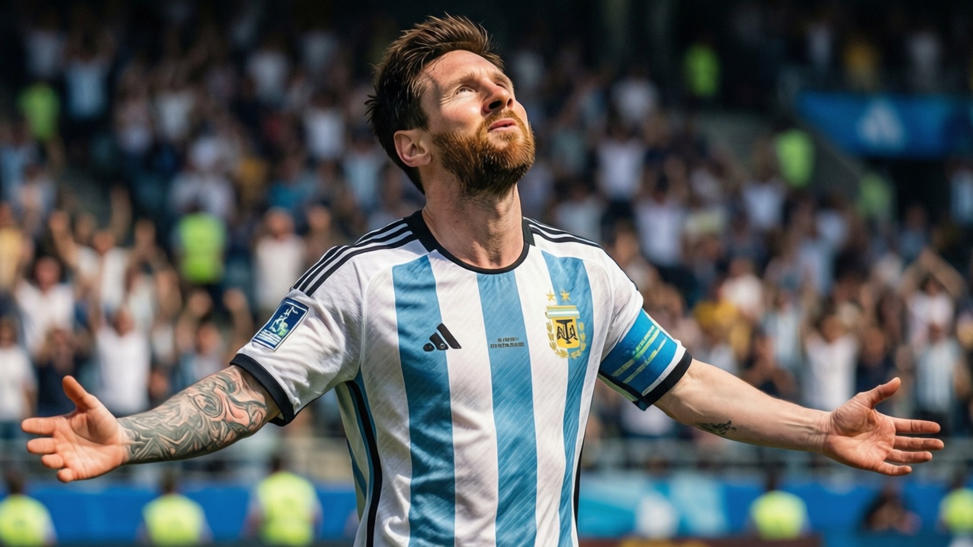 Messi feirer for Argentina Bakgrunner