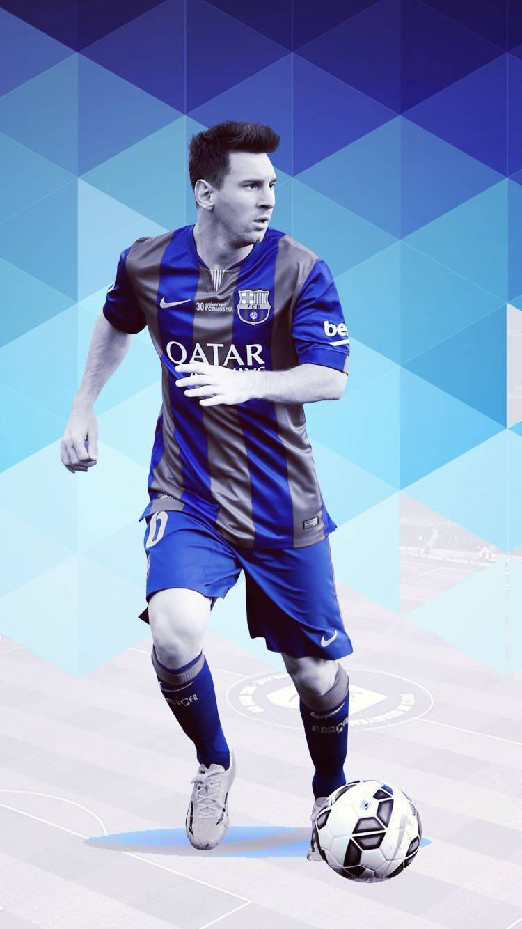 Messi skinner gjennom den geometriske kunsten Bakgrunner