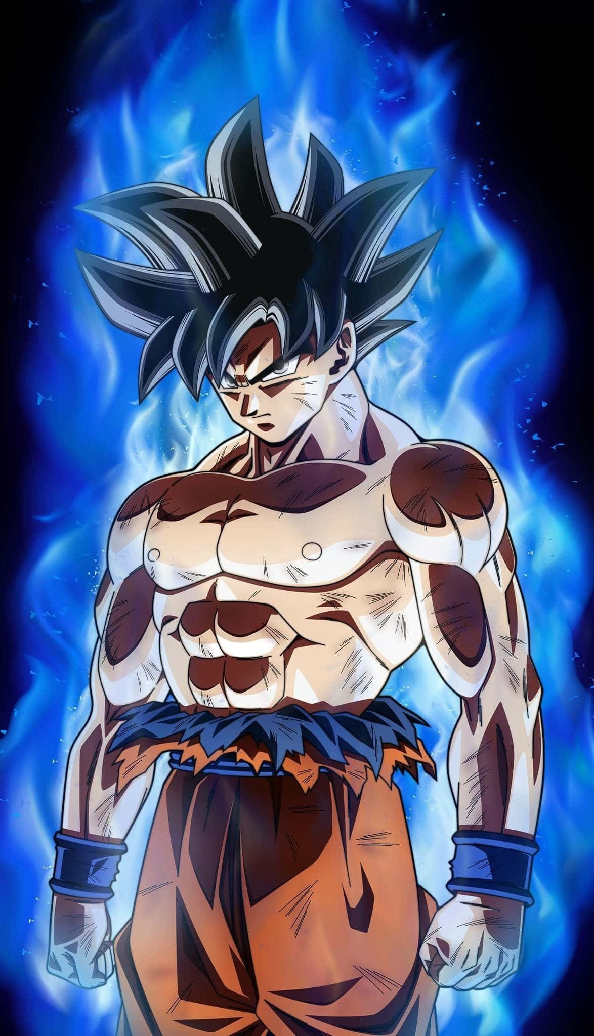 Mester Goku Rampage-modus – Et levende Dragon Ball Super iPhone-bakgrunnsbilde Bakgrunner