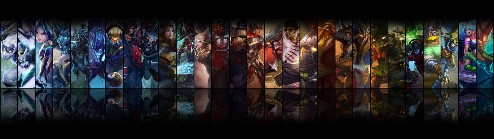 Mestere kjemper i episke slag på 2 skjermer i League of Legends Bakgrunner