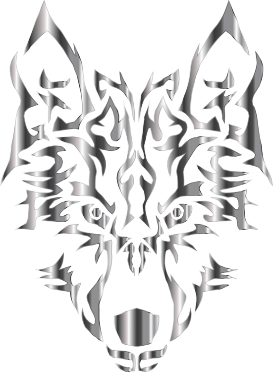 Metallisk ulvelogodesign Bakgrunner