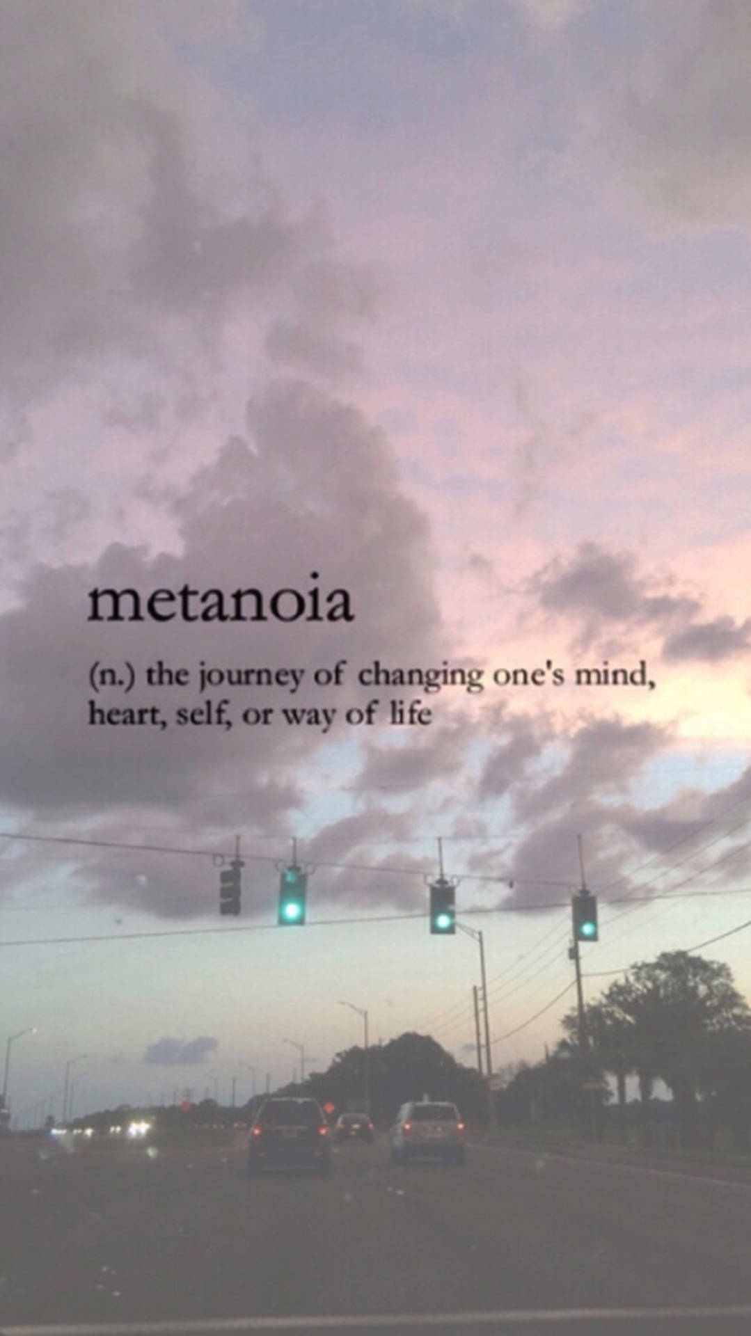 Metanoia estetisk ord bakgrunnsbilde