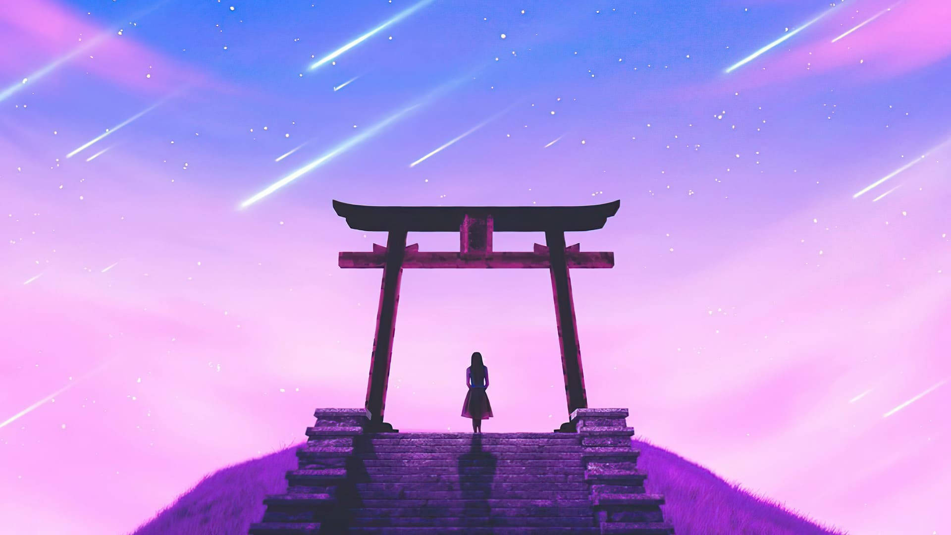 Meteorregn estetisk bærbar PC bakgrunnsbilde
