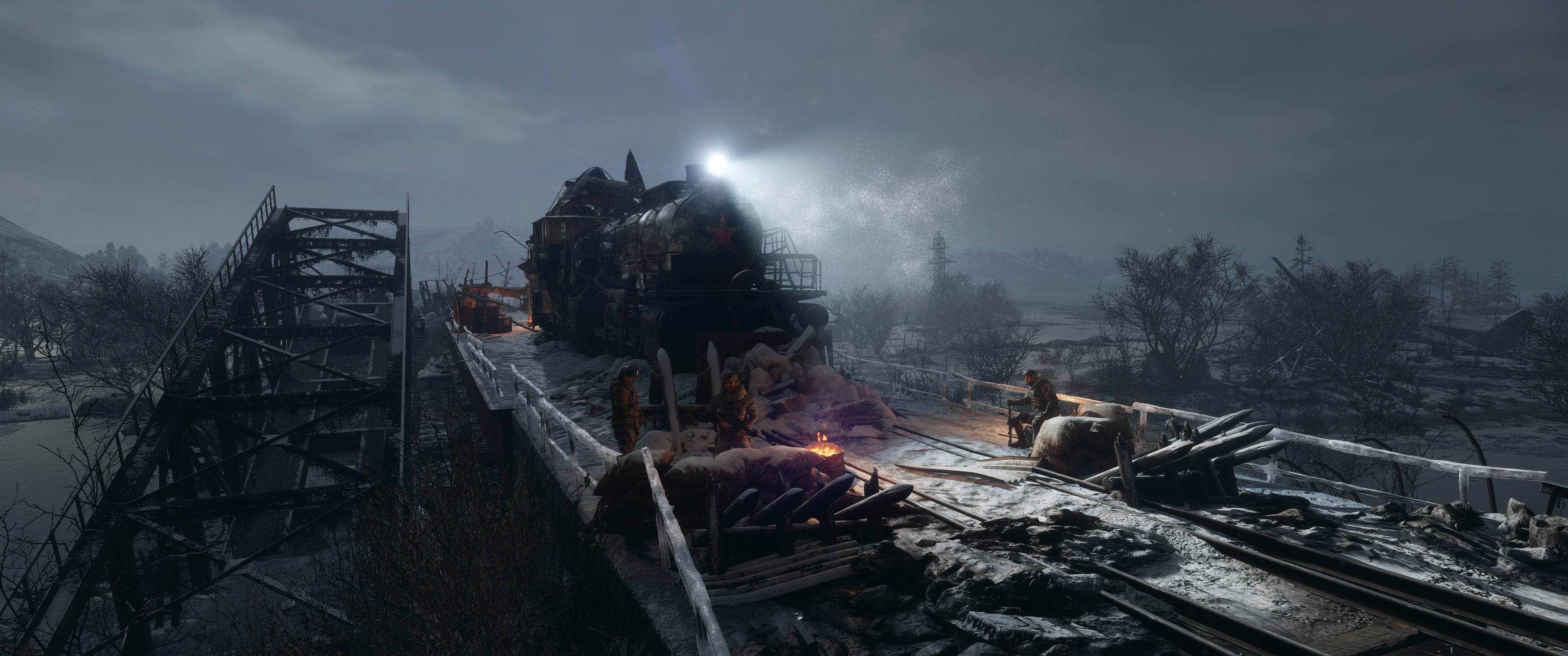 Metro Exodus Ødelagt Bro 3440x1440 Bakgrunner