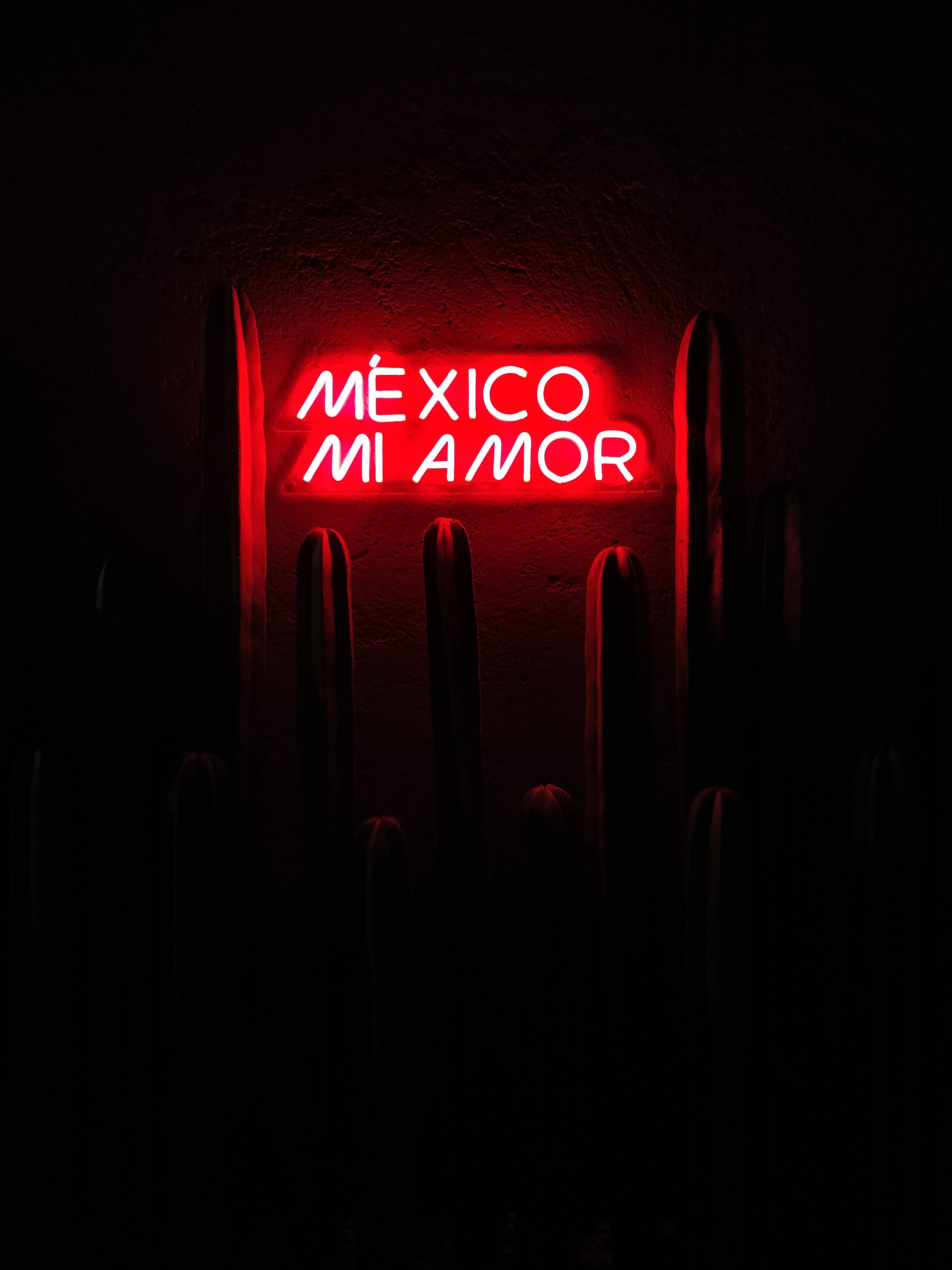 Mexico mørkerød skilting Bakgrunner