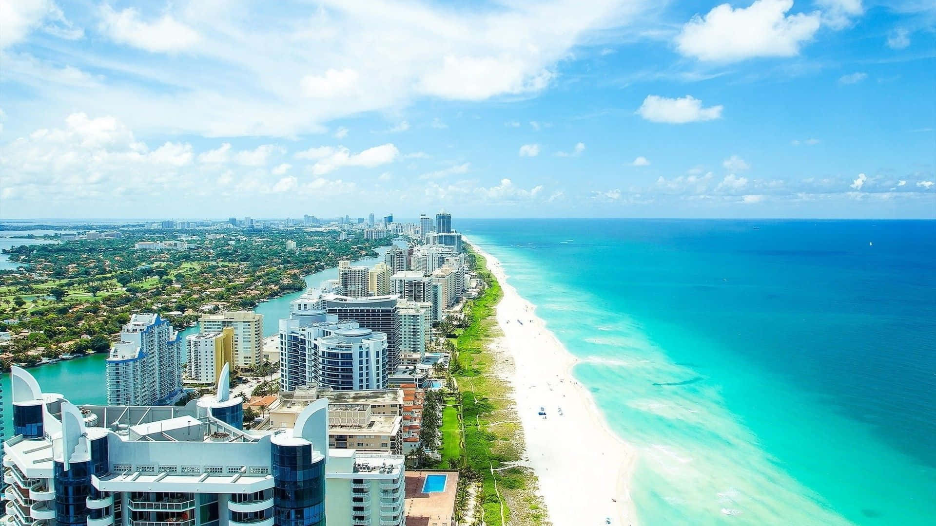 Miami Beach-hoteller på dagtid Bakgrunner