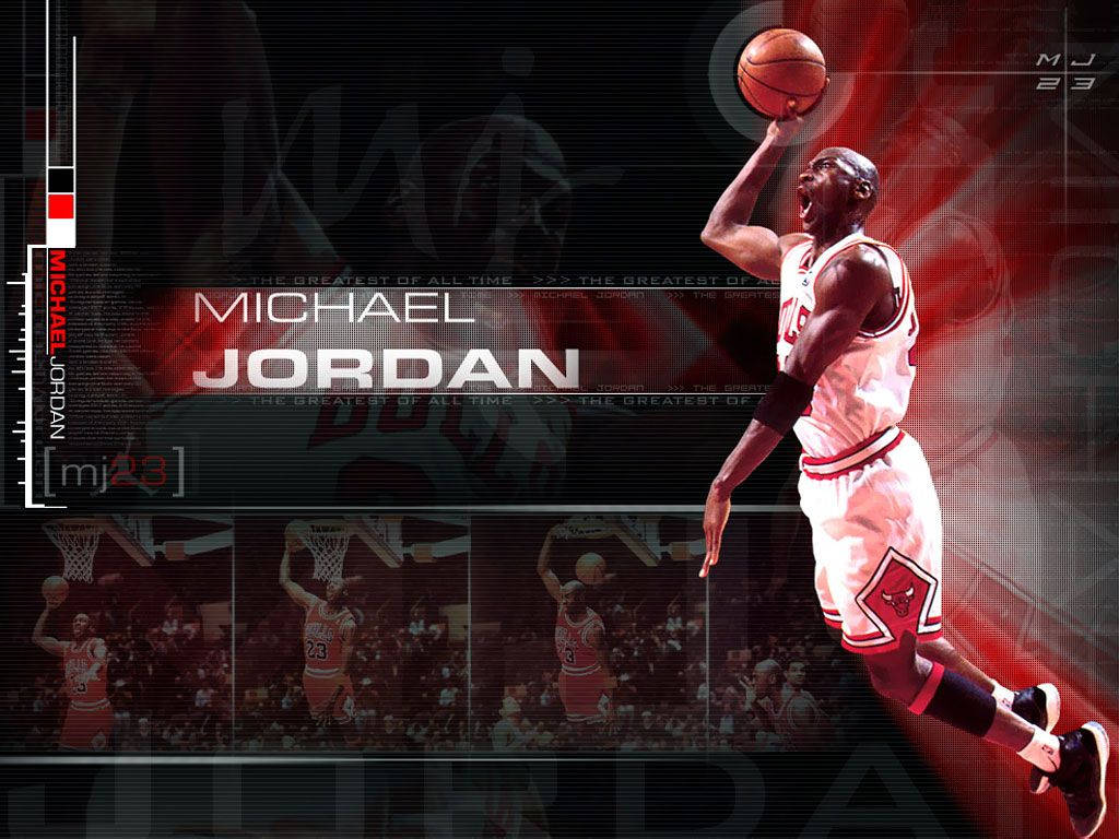 Michael Jordan HD med navn og tittel Bakgrunner