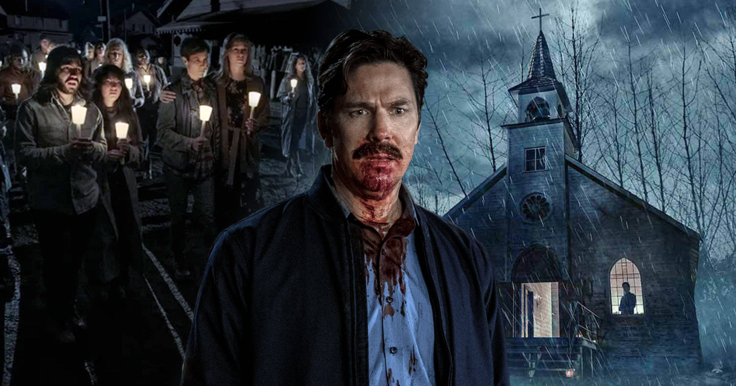 Michael Trucco, en sentral karakter i TV-serien Midnight Mass Bakgrunner