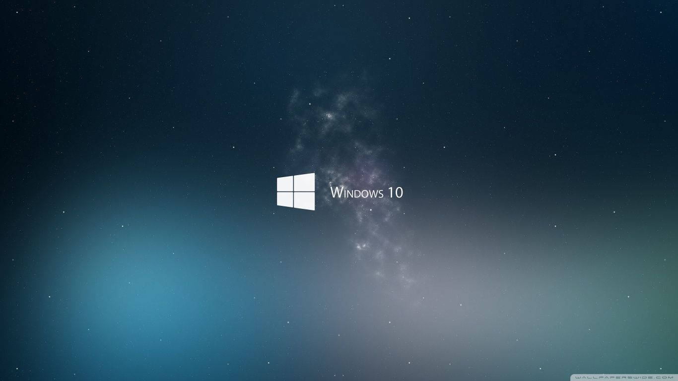 Microsofts Windows 10-logo på blå bakgrunn Bakgrunner