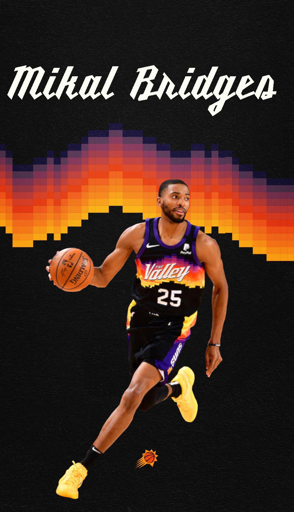 Mikal Bridges Digitalt Kunstverk Bakgrunner