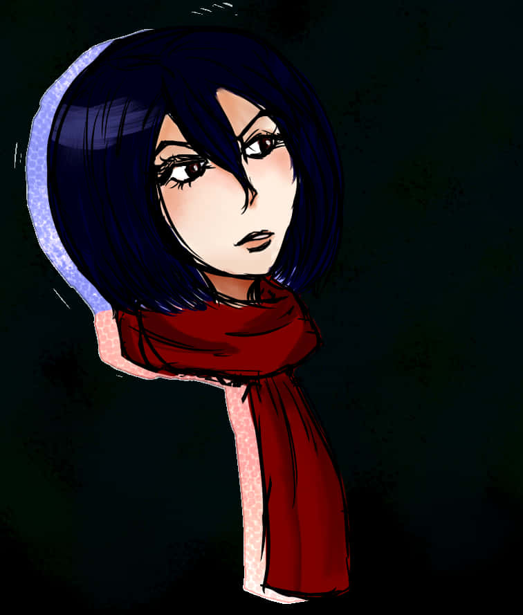 Mikasa Ackerman Anime Kunstverk Bakgrunner