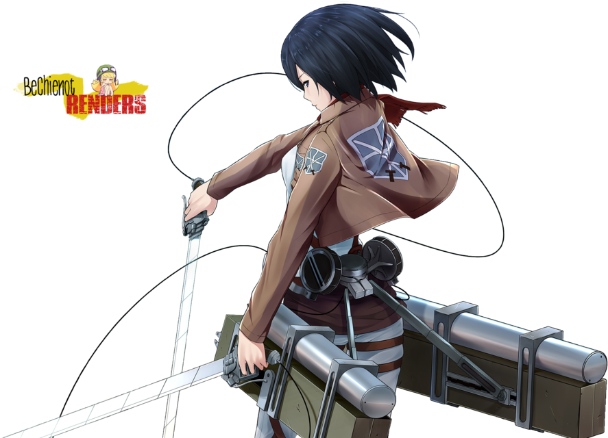 Mikasa Ackerman klar for kamp Bakgrunner