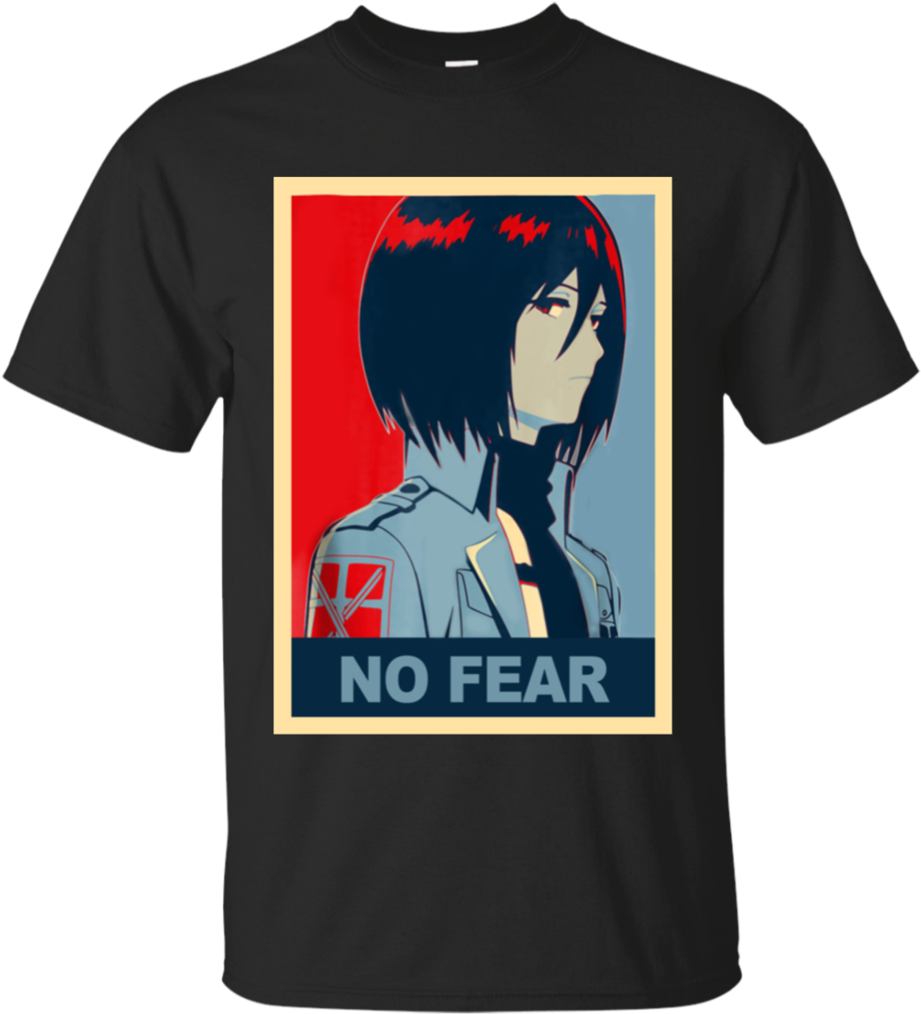 Mikasa Ackerman No Fear T-skjorte Design Bakgrunner