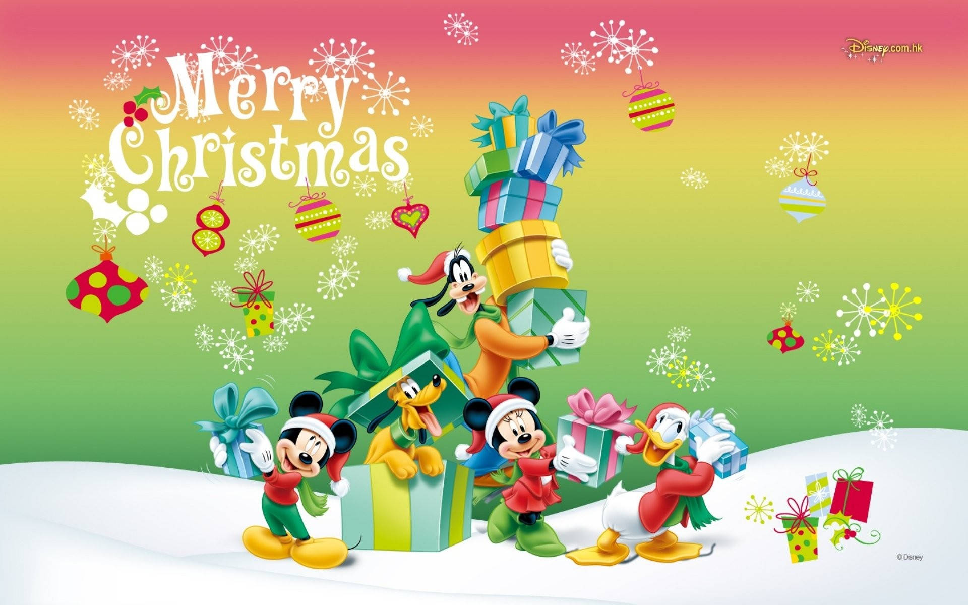 Mikke Mus Disney julehilsen Bakgrunner