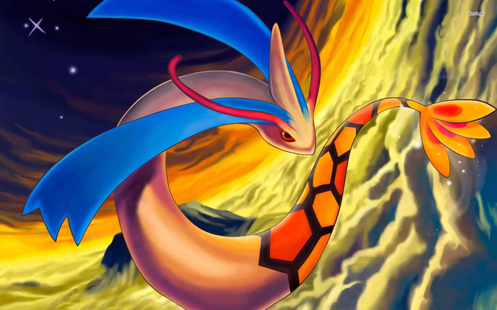 Milotic over skyene Bakgrunner
