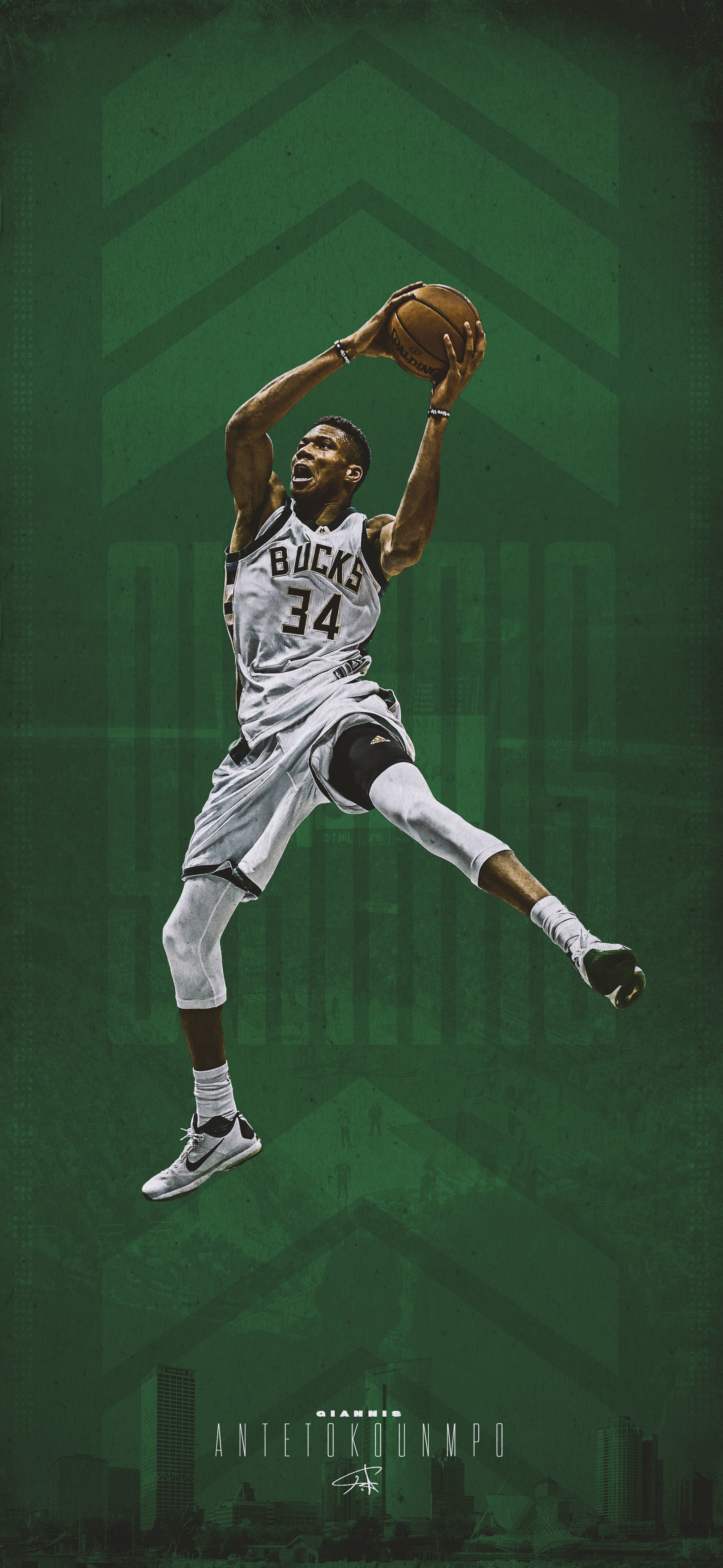 Milwaukee Bucks Spiller 34 Bakgrunner