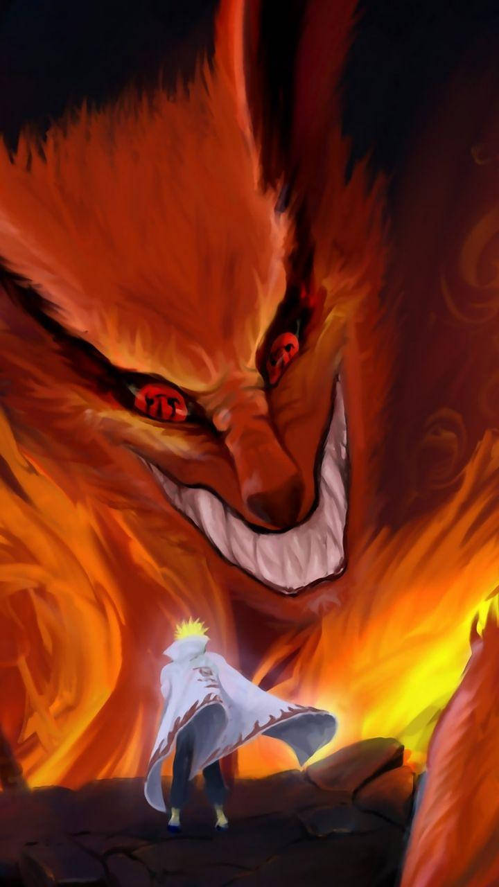 Minato og Kurama Naruto-telefon Bakgrunner