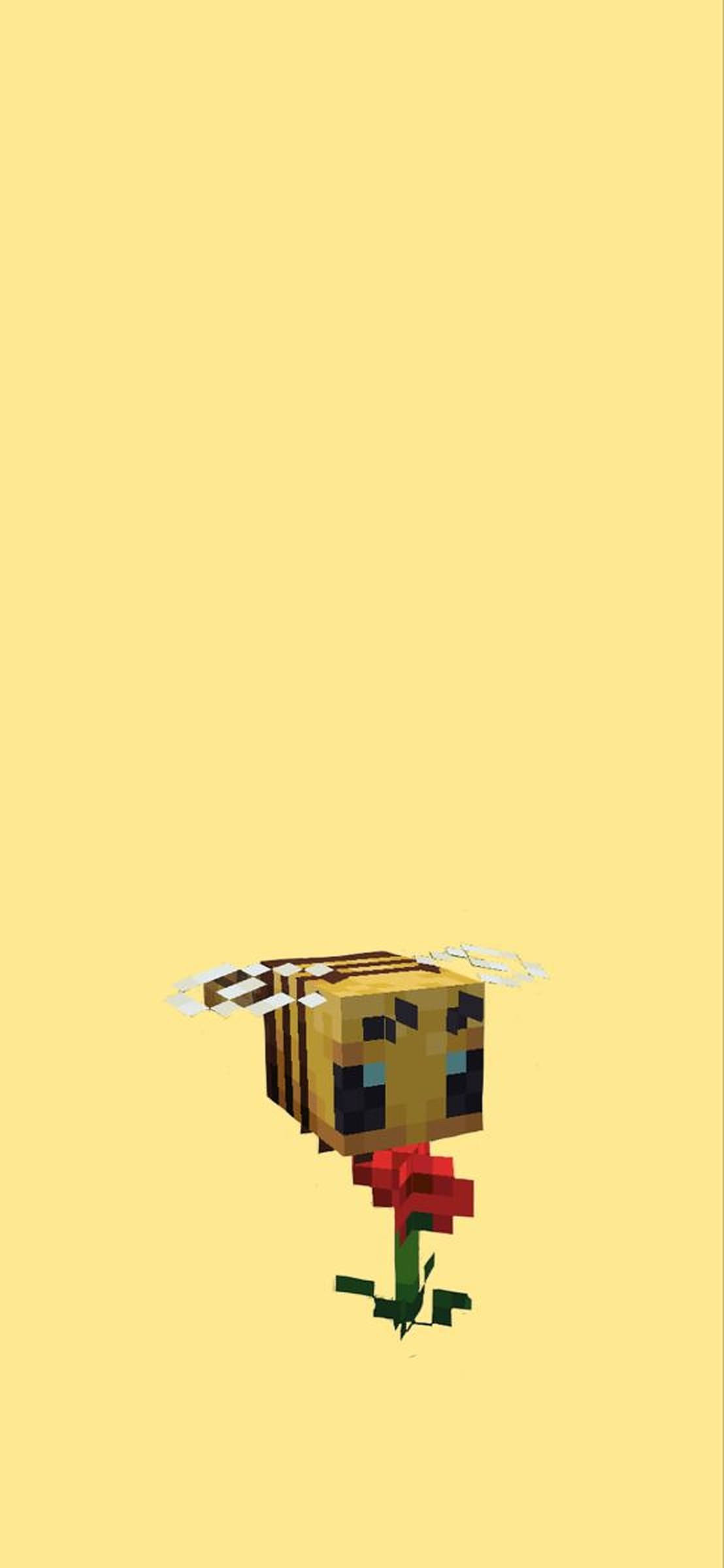 Minecraft-bie med blomst Bakgrunner