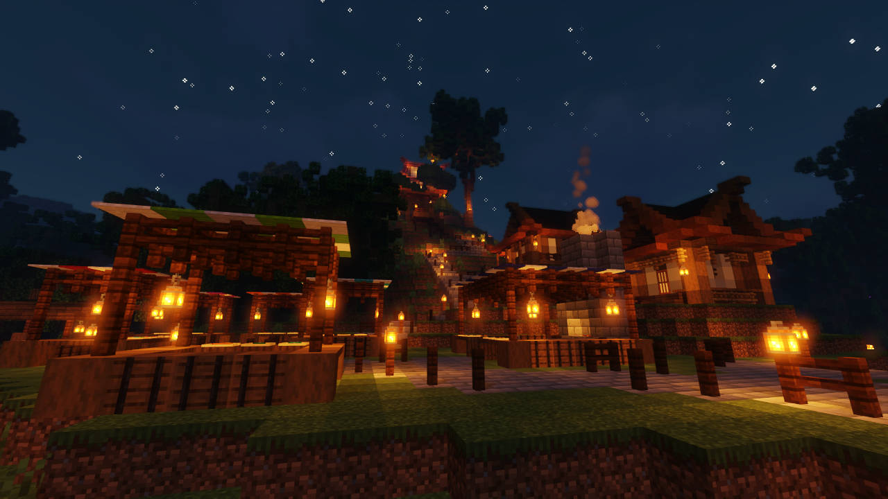 Minecraft Estetisk Brunt Fyrtårn Bakgrunner