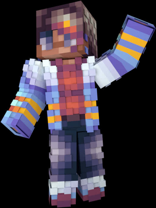 Minecraft-figur i fargerik rustning Bakgrunner