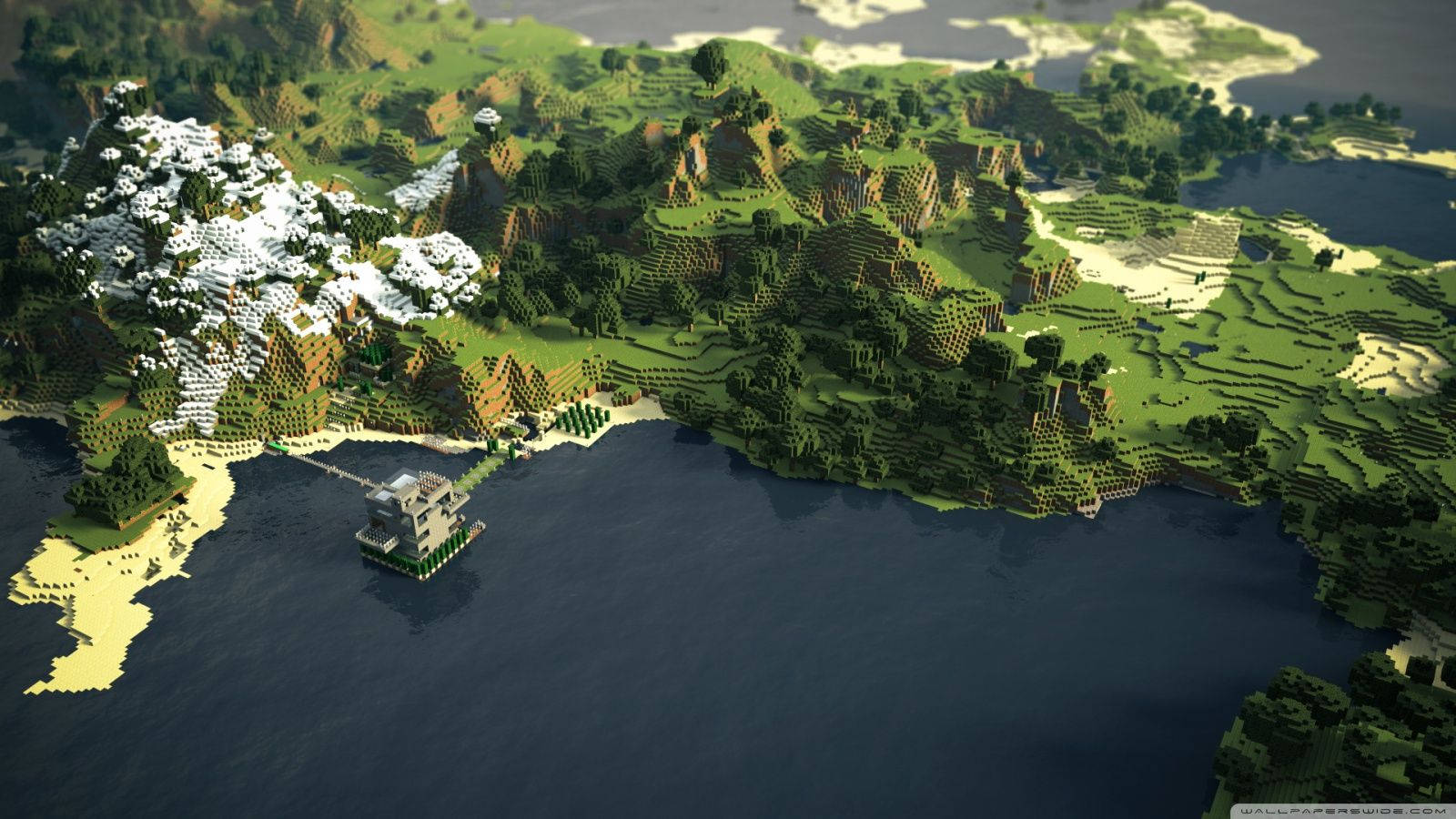 Minecraft havskoglandskap bakgrunn