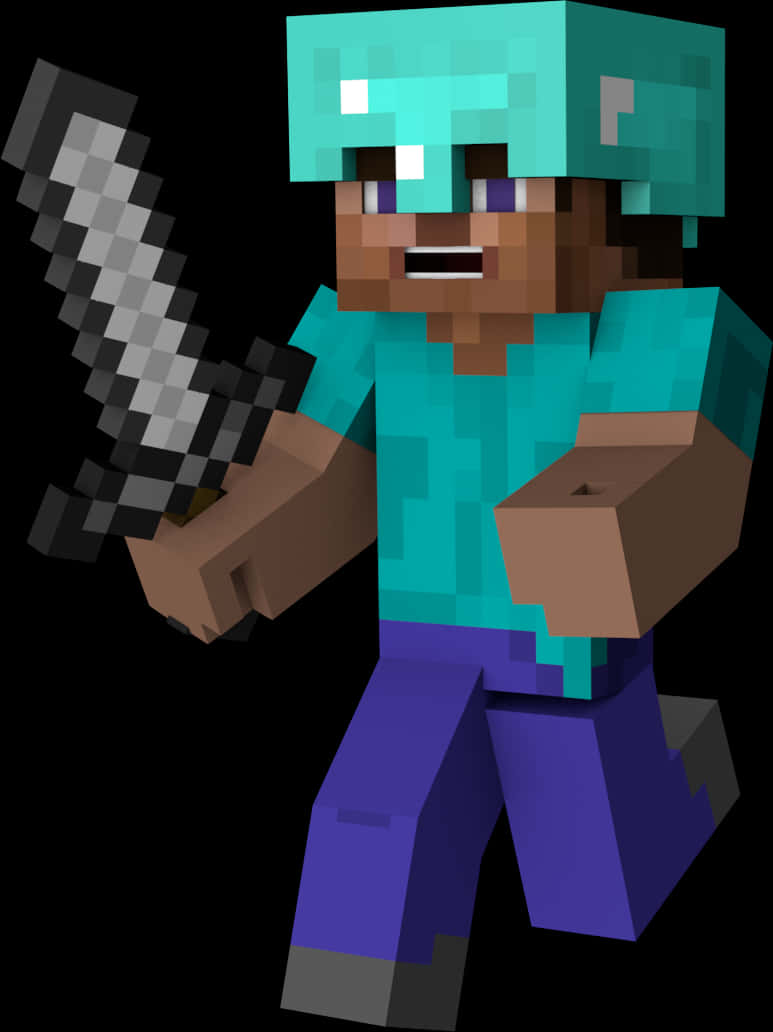 Minecraft-karakter med sverd Bakgrunner