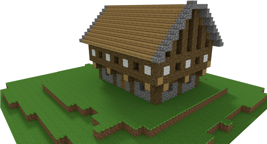 Minecraft-stil virtuell herregårdsmodell Bakgrunner