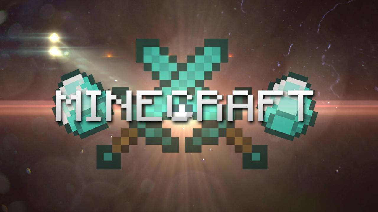 Minecraft sverd og diamanter bakgrunn