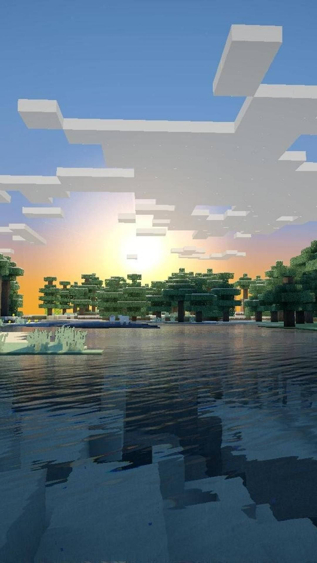 Minecraft Telefon Naturutsikt Bakgrunner