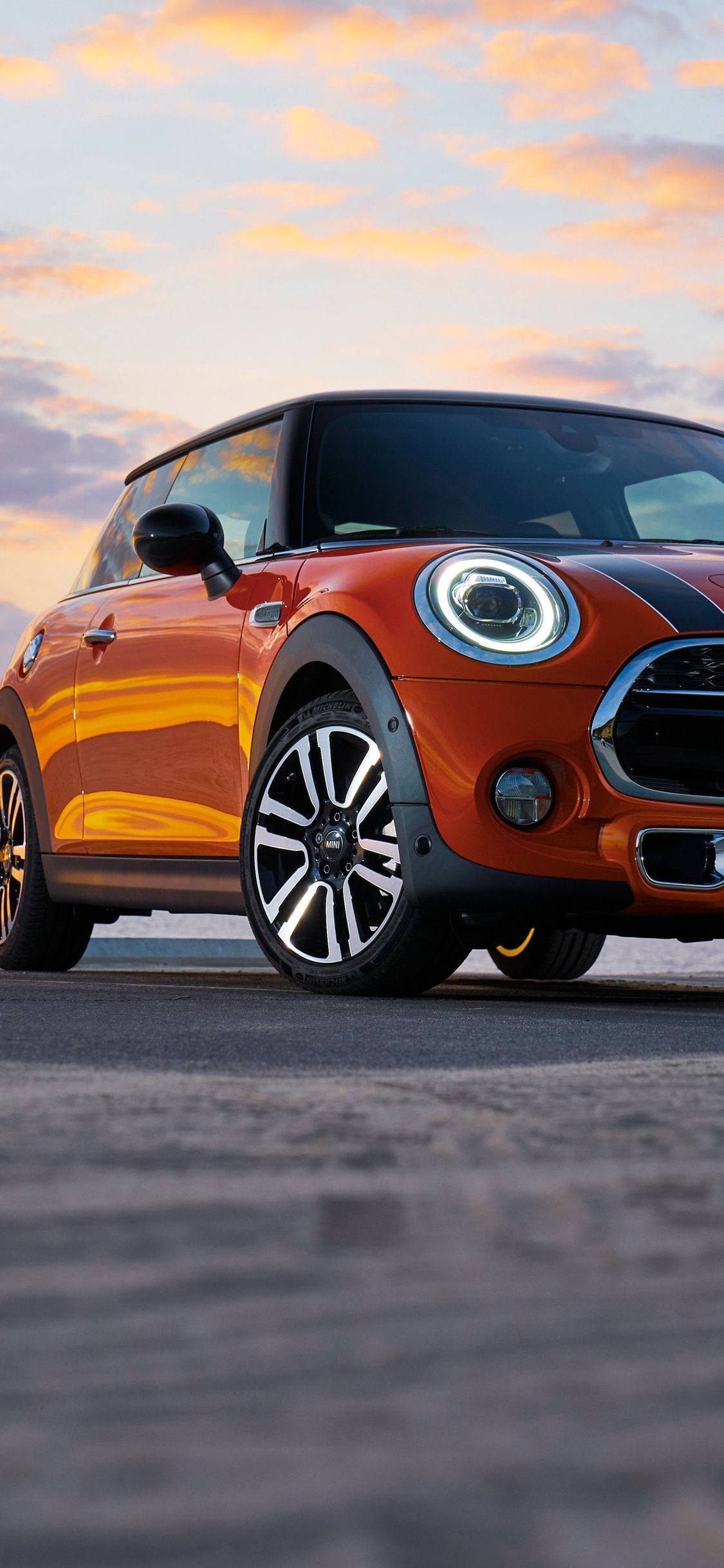 Mini Cooper-portrett Bakgrunner