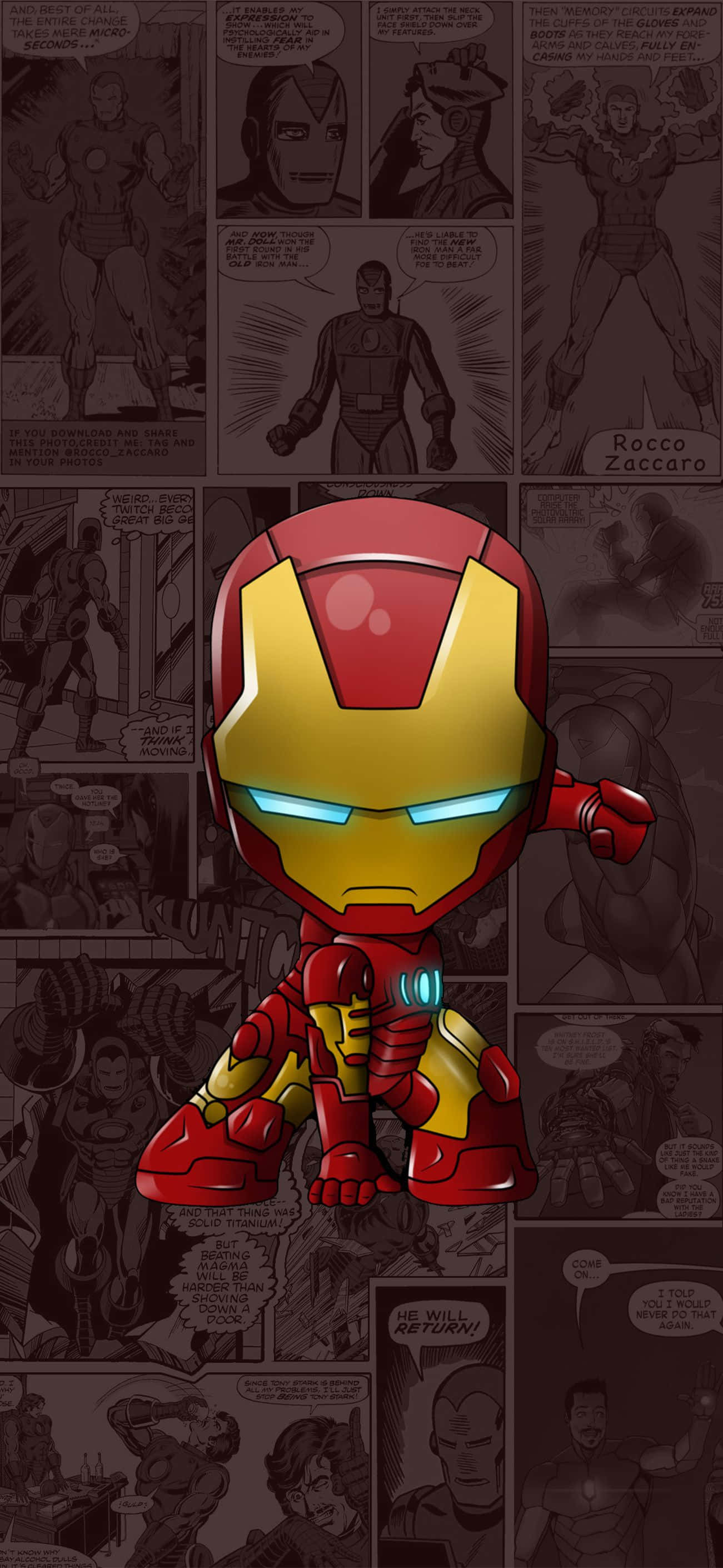 Mini Iron Man til iPhone X Bakgrunner