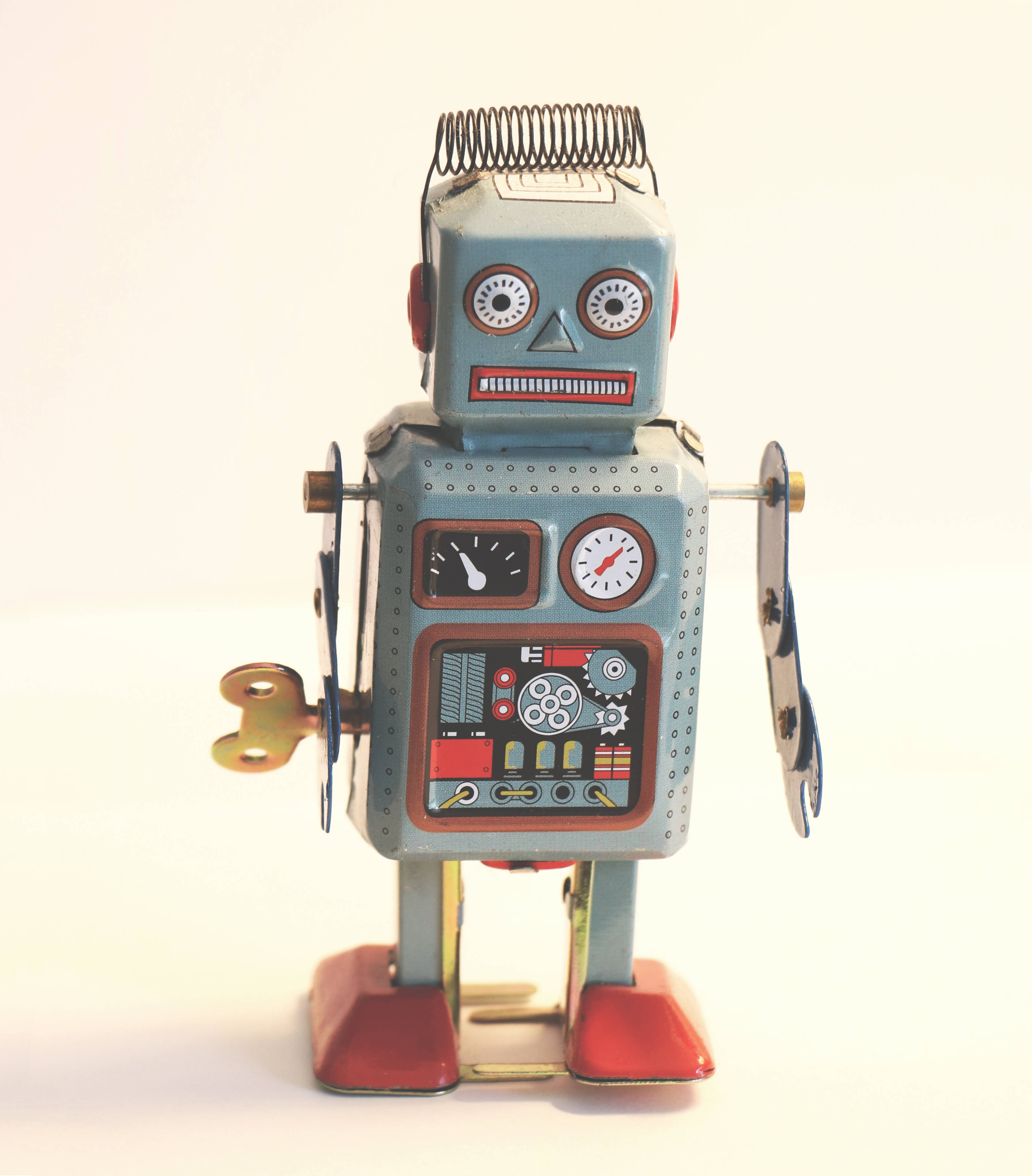 Miniatyr vintage robot Bakgrunner