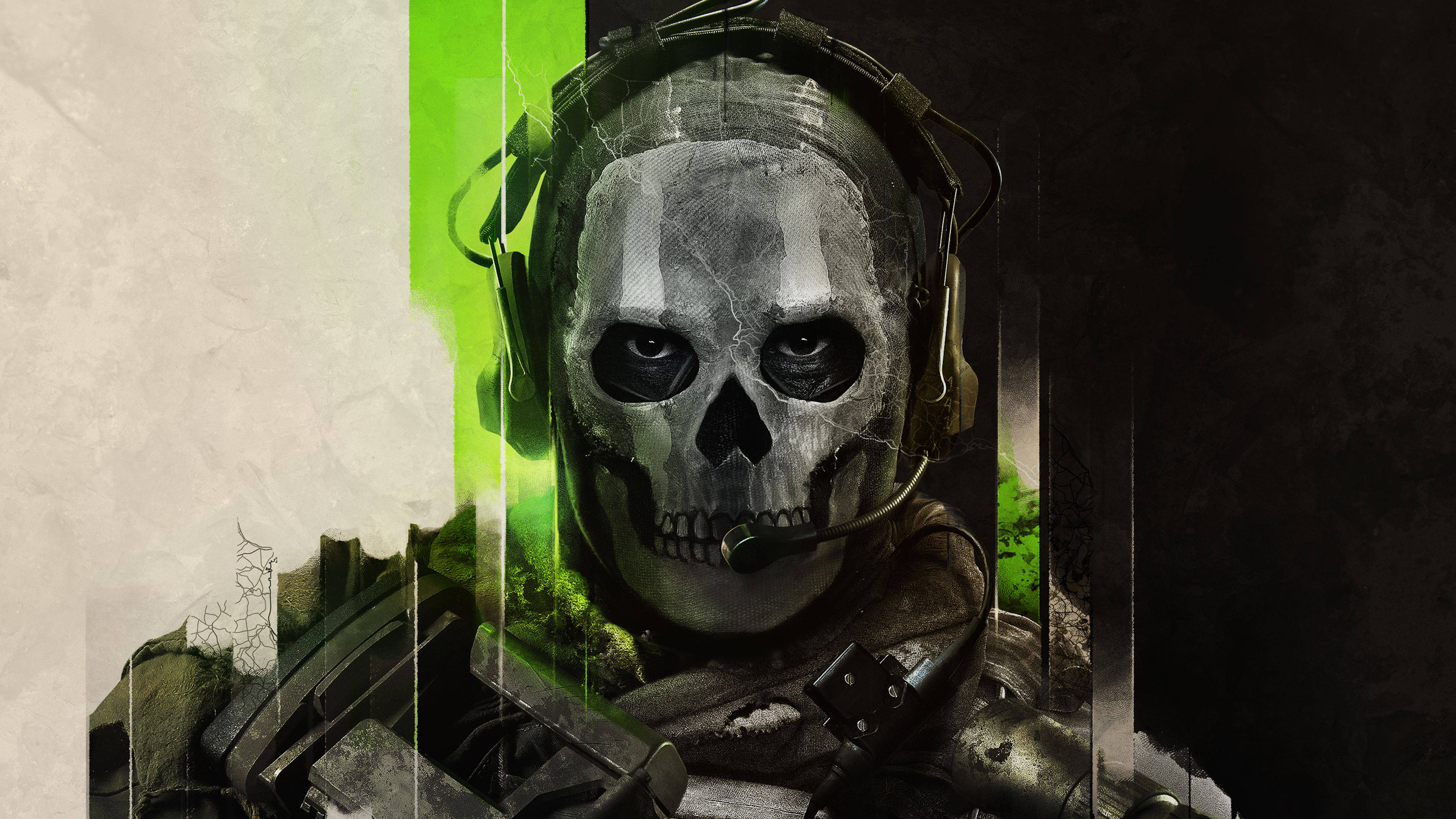 Minimalistisk 4K Call Of Duty Ghost Bakgrunner