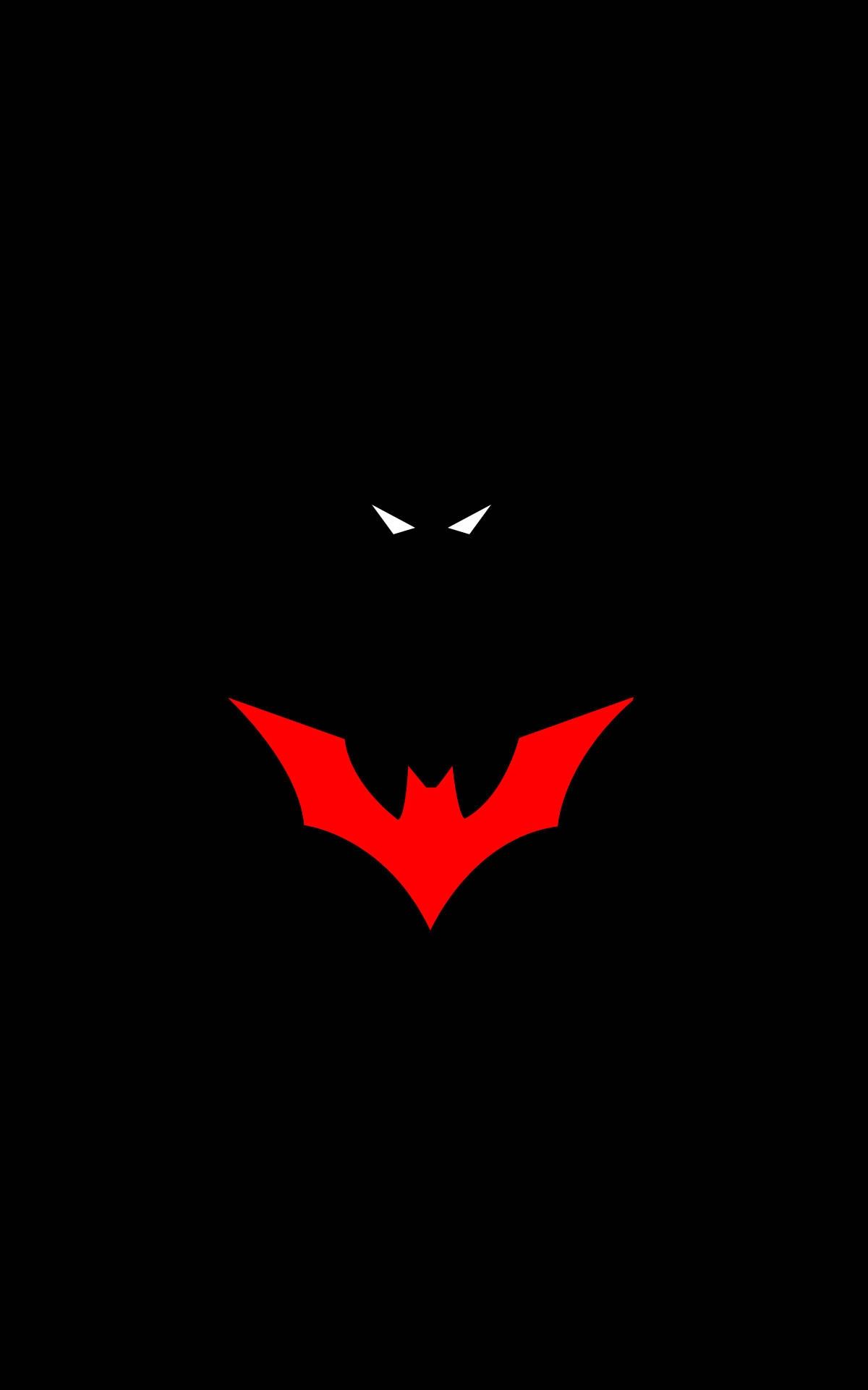 Minimalistisk Batman Symbol Illustrasjon iPhone Bakgrunner