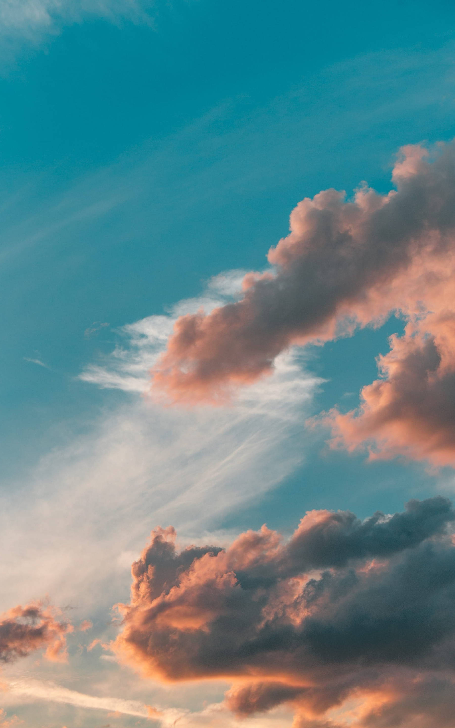 Minimalistisk blå himmel i pastellnyanser Bakgrunner