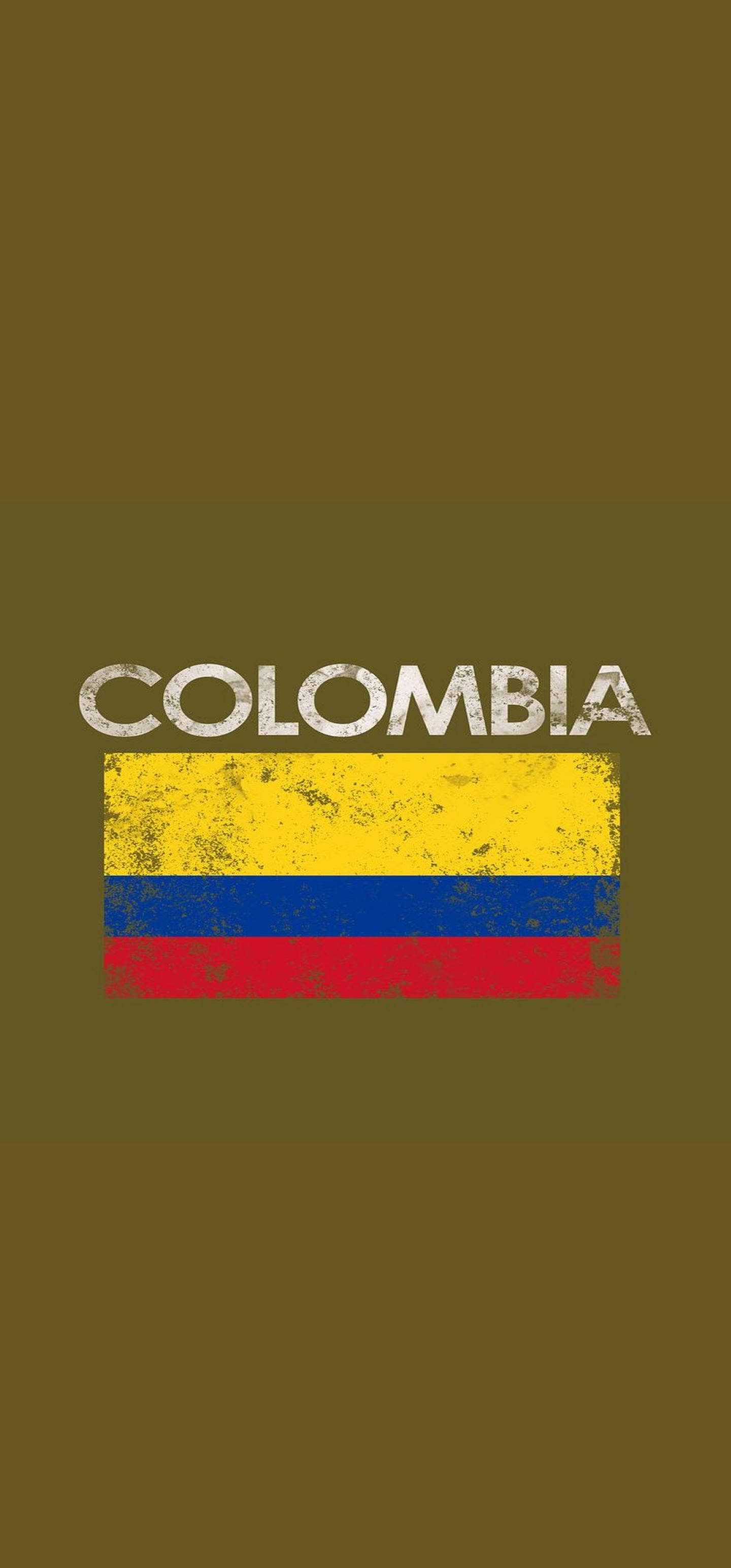 Minimalistisk Colombia-flaggkunst Bakgrunner